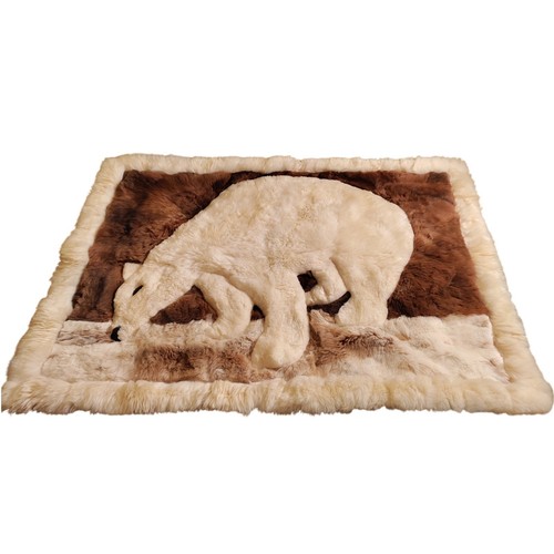 Alpaca fur polar bear rug - fur, /