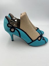 JACQUES VERT TURQUOISE/NAVY OCCASION SHOES Size 7