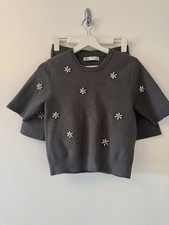 Zara grey knitted skirt & top