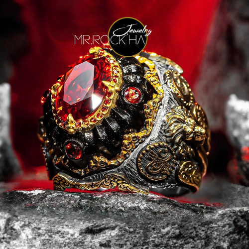 Red zircon relief - red, zircon,relief