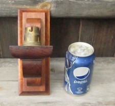 Vintage Solid Mahogany Wooden Wall Light / Sconce Up Light Rustic Farmhouse