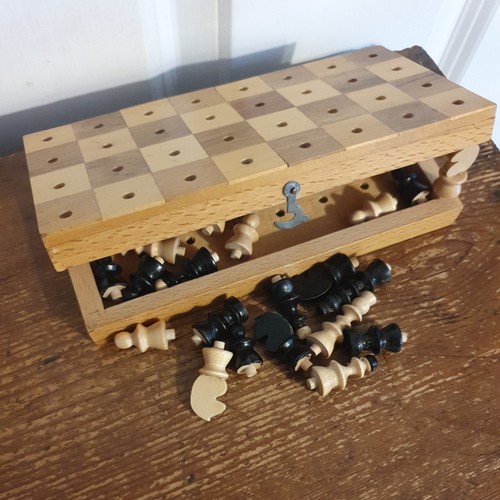 Wooden peg chess - peg, set