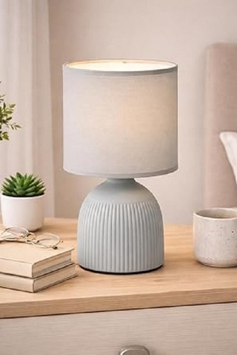 Mini ribbed bedside lamp - ribbed,