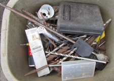 Job Lot of Assorted Drill Bits Wood HSS Masonry etc