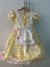 Girls Goldilocks Fancy Dress. Age 5-6 Years. Tu With Bear Bag