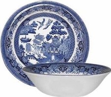 Set Of 6 Cereal Bowl 15.5 cm New Churchill Blue Willow Plate Serving Bowls New