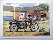 B.S.A. Gold Star Card DBD 34 1956 Motorbike Design Open Blank Birthday Christmas