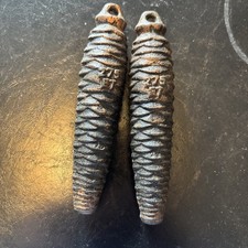 2 x VINTAGE CUCKOO CLOCK WEIGHTS 275 ET & 400 GRAMS Each - PINE CONE