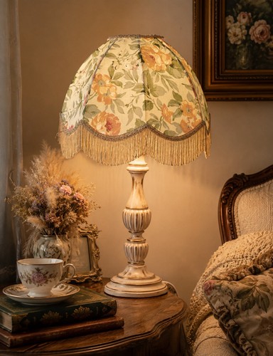 Vintage floral fringe - vintage,