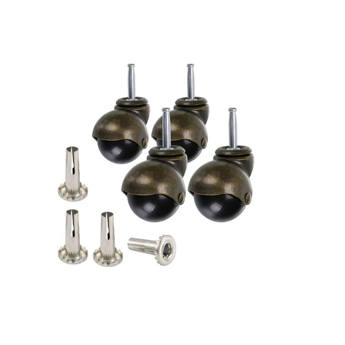 Vintage gold ball casters - casters, 2in