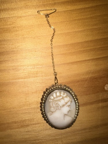 Antique victorian shell cameo - shell,