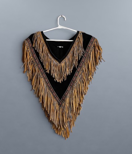 Vintage real leather fringe - real,