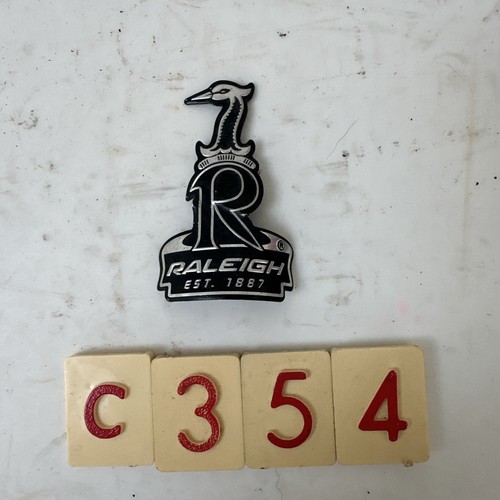 Black raleigh head tube - tube, badge