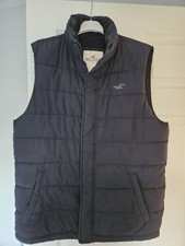 Mens Black Hollister Gilet