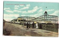 Figure Eight Railway Skegness amusement park rollercoaster ride UNP Postcard
