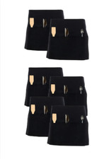 Black Waitress Apron for Women Waist Apron Men Ladies Half Waitress Apron Short