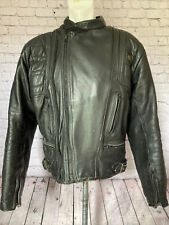 BELSTAFF LEATHER TWINTRACK MOTORCYCLE JACKET WITH HARLEY DAVIDSON PIN BADGE 80s