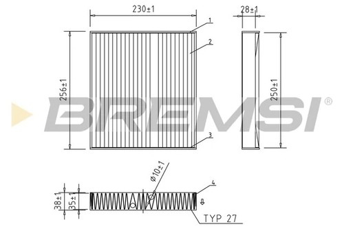 Filter cabin air fits - filter,