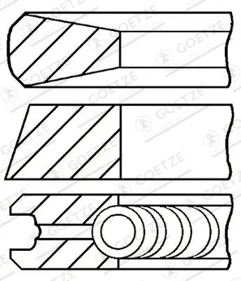 Piston ring set 138000 - ring, 08-138000-00