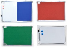 ALUMINIUM FRAME FELT NOTICE BOARD / PIN BOARD WITH FREE PINS 3 SIZES AND COLOURS