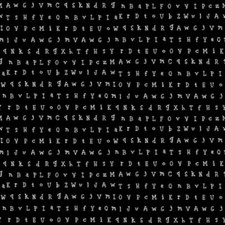 ABC Letters Fabric by Makower 100% Cotton 112cm wide 2526/X Black