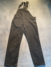 Boohoo Dungarees Womens W32 L26 Black Straight