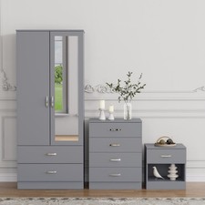 3 Piece Matt Grey Bedroom