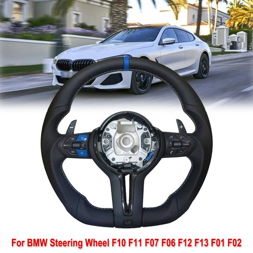 Full leather flat steering - flat,