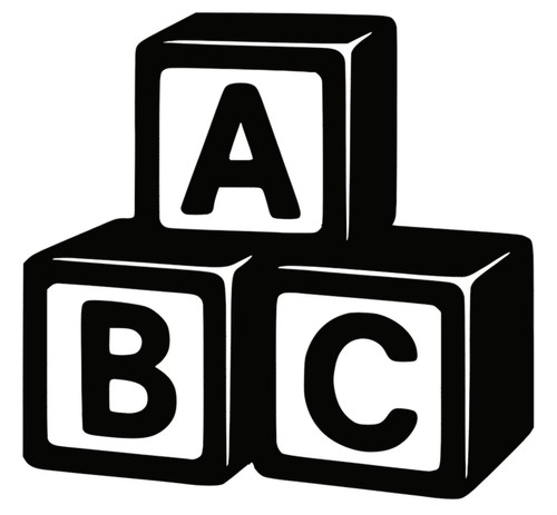 Abc blocks decal - decal, stickers