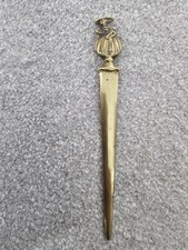 Peerage Vintage Brass Letter Opener. Lady Figure In A Dress.