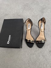 Dune Black Leather Halette Di