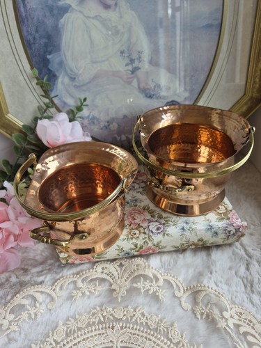 Pair vintage hammered - pair, of