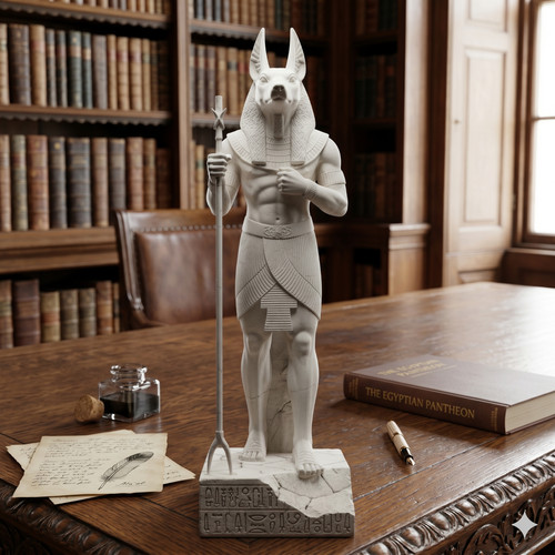 Anubis resin statue - resin, cm
