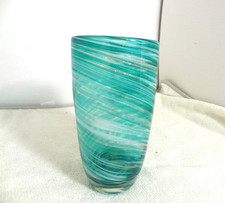 Hand Blown Glass: Copper Aqua
