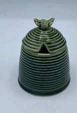 New Devon Green Ceramic Lidded Honey Pot Beehive