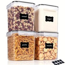 5.2L 4 Pack Large Food Storage Containers W/ Lids BPA-Free Airtight for Kitchen