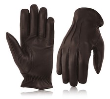 100% Goat Skin Leather Gloves Police Military Forces Uniform Chauffeur Goatskin