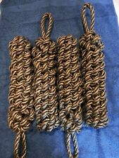 4 narrowboat black traditional rope fenders
