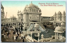 Postcard Franco British Exhibition 1908 Cascade Court of Honour White City