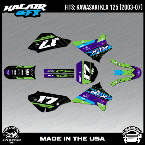 Graphics kit for - kawasaki, klx