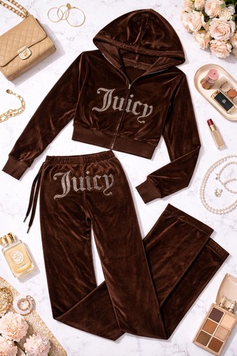 Womens y2k velour tracksuit - velour,