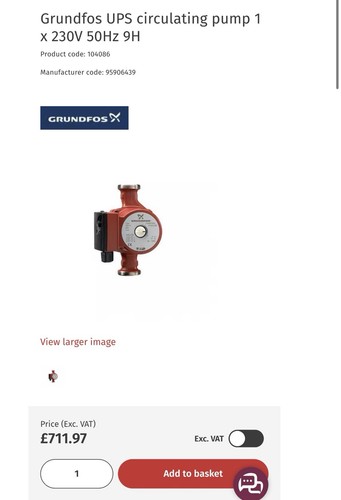 Grundfos ups 180 - n, hot