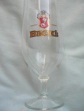 Retro Becks Lager Half Pint Size Chalice Glass - Selling for charity