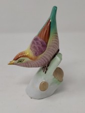 HOLLOHAZA BIRD on LOG FIGURINE