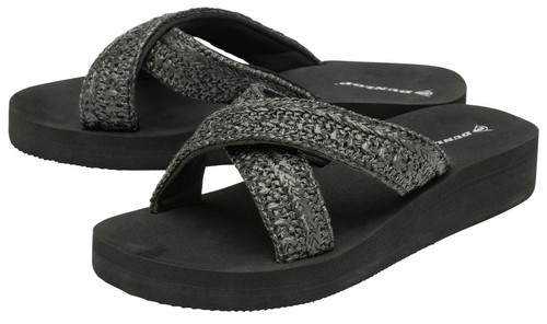 Ladies black summer sandals - black,