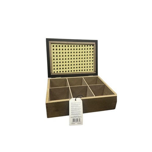 Rattan tea box wooden - box, stylish