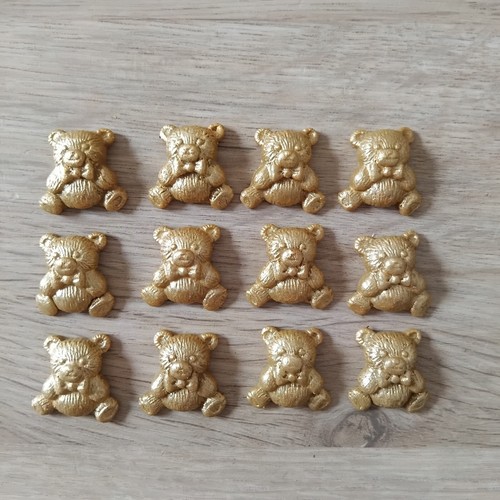 Gold teddy bear - 12, x