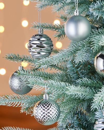 Christmas silver shatterproof - christmas,