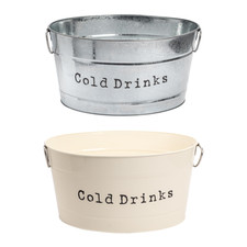 Large Drinks Bucket Vintage Metal Champagne Bar Beer Chiller Drink Cooler