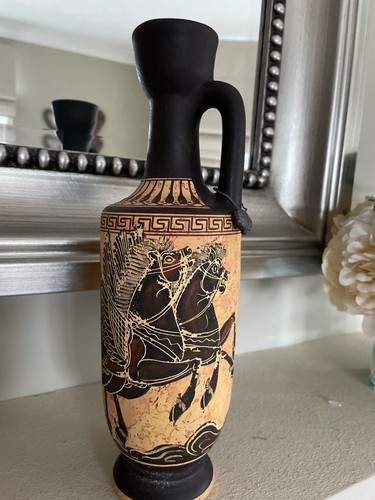 Hand painted greek vase - painted, 27cms